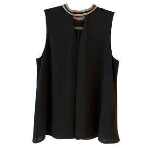 Laundry by Shelli Segal sleeveless swing top w/beaded choker neck NWOT